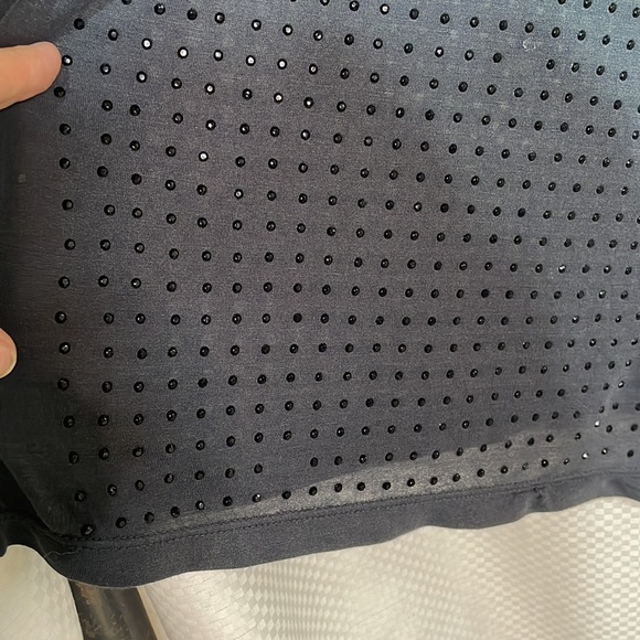 Wessex M deep charcoal tank w/black beads tank longer style viscose nwt vintage - Picture 9 of 11